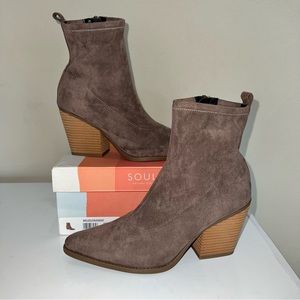 SOUL Naturalizer Size 11 Melodi Ankle Bootie 3in Block Heel Pointed Almond Toe